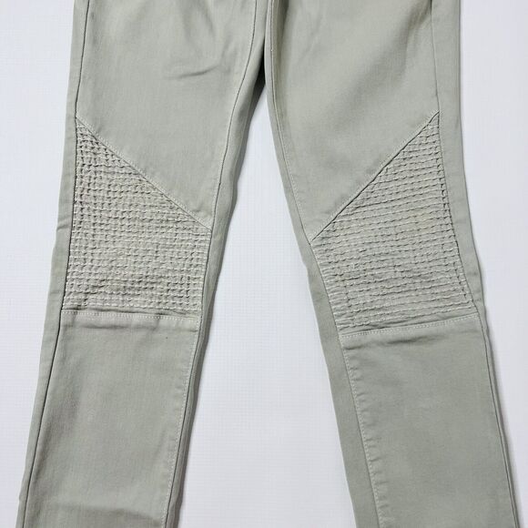 KanCan Moto Jeans Women's Size 24x29 Skinny, Sage Green, Low Rise - Picture 12 of 13